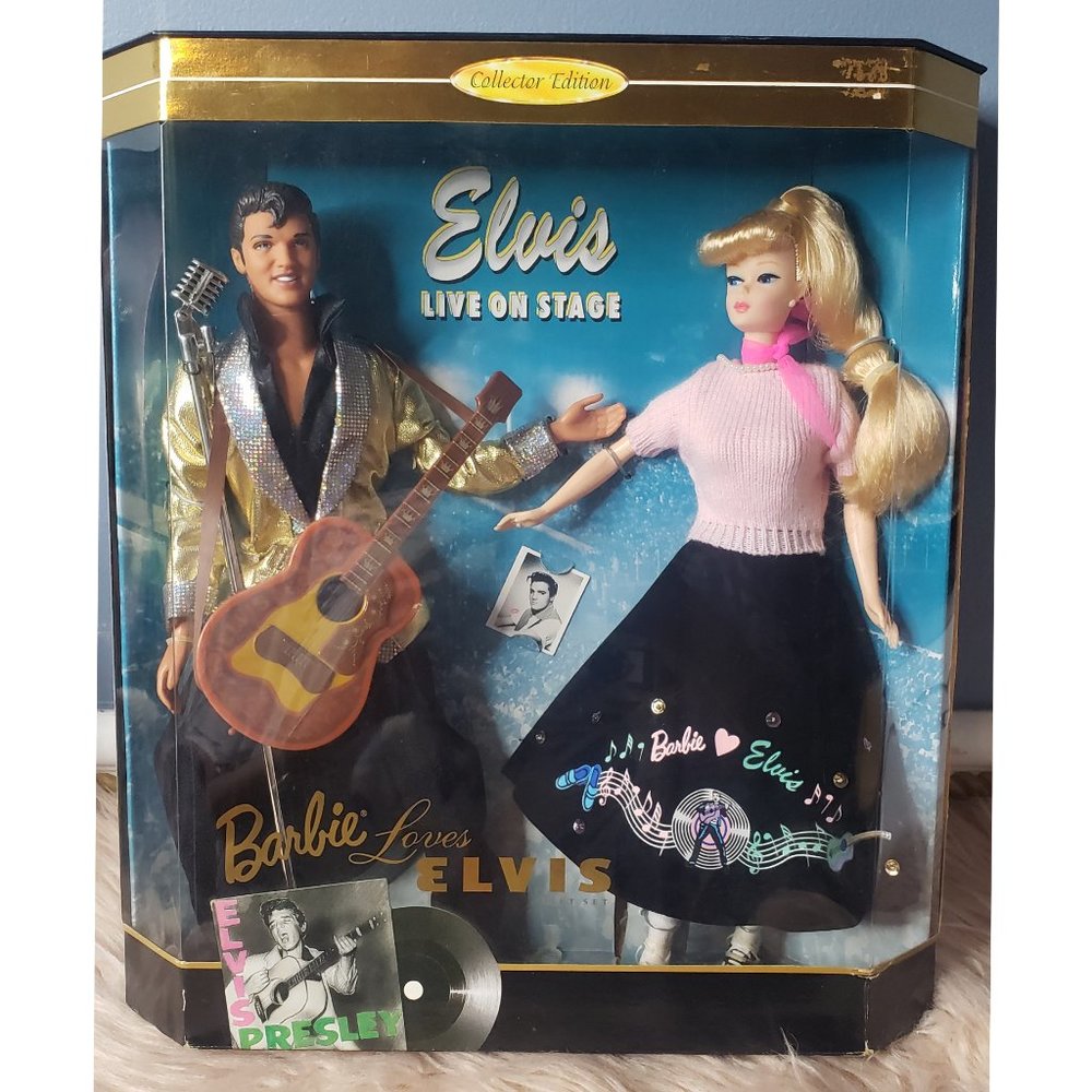 NWB Vtg 1996 Barbie Loves Elvis Collection